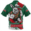 South Sydney Rabbitohs Zip Polo Shirt Unstoppable Fighting Premiership Force