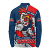Sydney Roosters Long Sleeve Polo Shirt Unstoppable Fighting Premiership Force