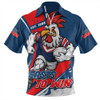 Sydney Roosters Zip Polo Shirt Unstoppable Fighting Premiership Force