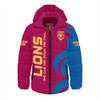 Brisbane Lions Hooded Padded Jacket One Team One Premiership Dream