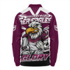 Manly Warringah Sea Eagles Long Sleeve Polo Shirt Fearless Fight For Finals Glory