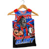 Newcastle Knights Men Tank Top Fearless Fight For Finals Glory