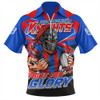 Newcastle Knights Zip Polo Shirt Fearless Fight For Finals Glory