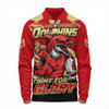 Redcliffe Dolphins Long Sleeve Polo Shirt Fearless Fight For Finals Glory