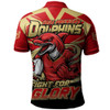 Redcliffe Dolphins Polo Shirt Fearless Fight For Finals Glory