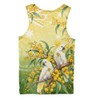 Australia Men Tank Top Happy Wattle Day Cockatoo Native Bloom Celebration