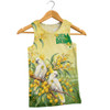Australia Men Tank Top Happy Wattle Day Cockatoo Native Bloom Celebration