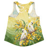 Australia Women Racerback Tank Happy Wattle Day Cockatoo Native Bloom Celebration