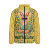 Australia Padded Jacket Happy Wattle Day Kangaroo Native Bushland Spirit