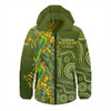 Australia Hooded Padded Jacket Spring Wattle Swift Parrots Floral National Wattle Day
