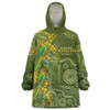 Australia Snug Hoodie Spring Wattle Swift Parrots Floral National Wattle Day