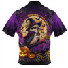 Australia Zip Polo Shirt Witchy Kookaburra And The Haunted Wattle Grove