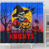 Newcastle Knights Shower Curtain Creep It Real When Darkness Falls