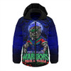 New Zealand Warriors Hooded Padded Jacket Full Moon Monster Uprising Halloween Night