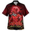 Redcliffe Dolphins Hawaiian Shirt Full Moon Monster Uprising Halloween Night