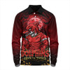 Redcliffe Dolphins Long Sleeve Polo Shirt Full Moon Monster Uprising Halloween Night
