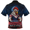 Sydney Roosters Zip Polo Shirt Full Moon Monster Uprising Halloween Night