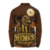 Hawthorn Long Sleeve Polo Shirt Off The Chain Strength Halloween Beast Rising Unleashed Fury