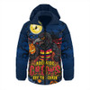 Adelaide Crows Hooded Padded Jacket Off The Chain Strength Halloween Beast Rising Unleashed Fury