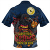 Adelaide Crows Zip Polo Shirt Off The Chain Strength Halloween Beast Rising Unleashed Fury