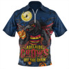 Adelaide Crows Zip Polo Shirt Off The Chain Strength Halloween Beast Rising Unleashed Fury