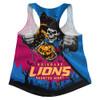 Brisbane Lions Women Racerback Tank Skeleton Rising Through The Shadows Of Haunted Night