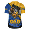 West Coast Eagles Rugby Jersey Skeleton Rising Through The Shadows Of Haunted Night