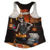 Australia Women Racerback Tank Halloween Bloody Good Barbie Skeleton BBQ Chillin Night