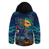 New Zealand Warriors Hooded Padded Jacket Haunted Champion Rising From The Halloween Graveyard