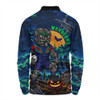 New Zealand Warriors Long Sleeve Polo Shirt Haunted Champion Rising From The Halloween Graveyard
