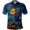 New Zealand Warriors Polo Shirt Haunted Champion Rising From The Halloween Graveyard