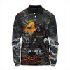 Penrith Panthers Long Sleeve Polo Shirt Haunted Champion Rising From The Halloween Graveyard