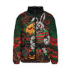 South Sydney Rabbitohs Padded Jacket Haunted Champion Rising From The Halloween Graveyard