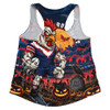 Sydney Roosters Women Racerback Tank Haunted Champion Rising From The Halloween Graveyard