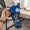 Geelong Cats 40oz Tumbler Off The Chain Strength Halloween Beast Rising Unleashed Fury