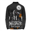 Collingwood Long Sleeve Polo Shirt Off The Chain Strength Halloween Beast Rising Unleashed Fury