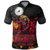 Essendon Polo Shirt Off The Chain Strength Halloween Beast Rising Unleashed Fury