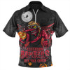 Essendon Zip Polo Shirt Off The Chain Strength Halloween Beast Rising Unleashed Fury