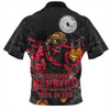 Essendon Zip Polo Shirt Off The Chain Strength Halloween Beast Rising Unleashed Fury
