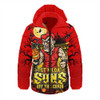 Gold Coast SUNS Hooded Padded Jacket Off The Chain Strength Halloween Beast Rising Unleashed Fury