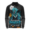 Port Adelaide Long Sleeve Polo Shirt Off The Chain Strength Halloween Beast Rising Unleashed Fury