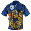 West Coast Eagles Zip Polo Shirt Off The Chain Strength Halloween Beast Rising Unleashed Fury