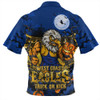 West Coast Eagles Zip Polo Shirt Off The Chain Strength Halloween Beast Rising Unleashed Fury