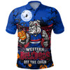 Western Bulldogs Polo Shirt Off The Chain Strength Halloween Beast Rising Unleashed Fury