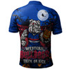 Western Bulldogs Polo Shirt Off The Chain Strength Halloween Beast Rising Unleashed Fury