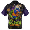 Australia Zip Polo Shirt Rainbow Lorikeets Sugar Rush Halloween Spooky Treats