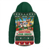 Australia Hooded Padded Jacket Christmas Down Under Sun Surf And Festive Cheer