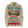 Australia Long Sleeve Polo Shirt Christmas Down Under Sun Surf And Festive Cheer