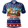 Australia Polo Shirt Christmas Down Under Sun Surf And Festive Cheer