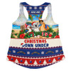 Australia Women Racerback Tank Christmas Down Under Sun Surf And Festive Cheer